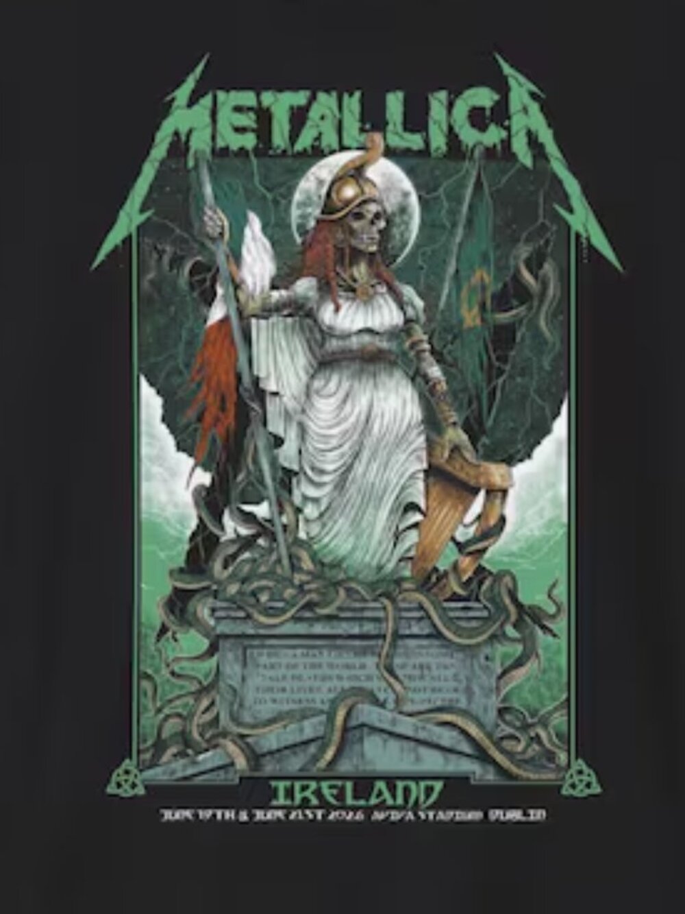 Metallica Dublin 2026 T shirt - Concert t shirt - M72 World Tour T Shirt 287 - Picture 2 of 5